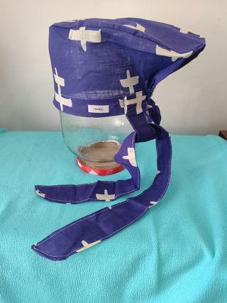 Gorro quirúrgico azul c/cruces