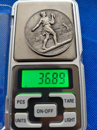 Medallas francesas antiguas de plata