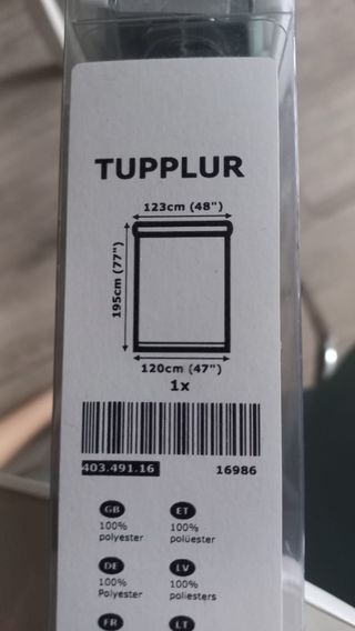 Estor Ikea TUPPLUR negro