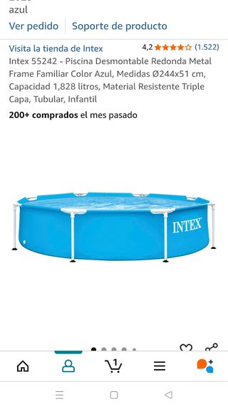 Piscina Intex Metal Frame , sin abrir