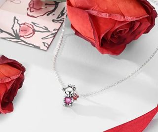 Collar Oso Amor Infinito 💖 Plata