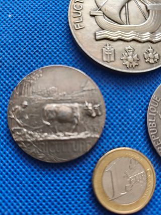 Lote de 3 medallas francesas plata