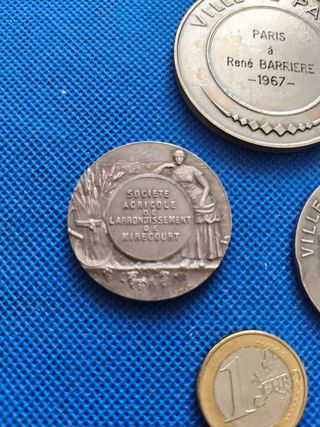 Lote de 3 medallas francesas plata
