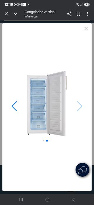 Congelador Vertical Infinion CV-172L14BEM - 172L