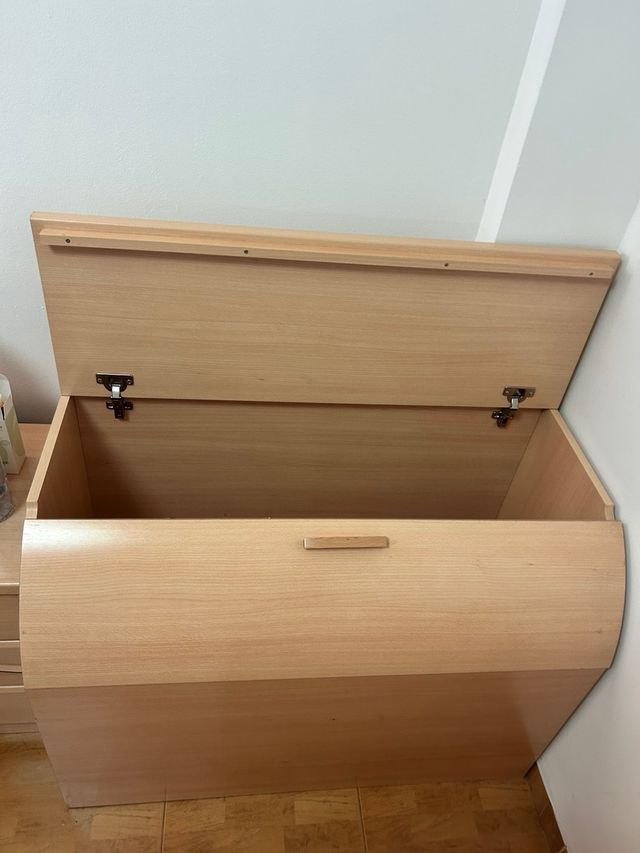 Cama 90x190 + cama nido + 2 somieres + arcón