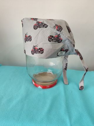 Gorro quirófano motos rojo-gris