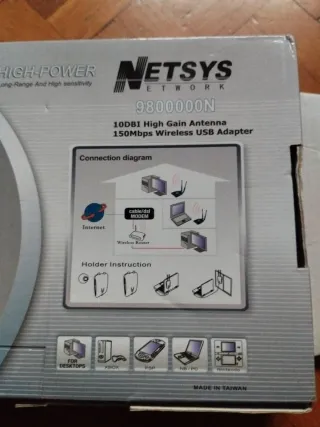Adaptador Wifi Netsys - 2 Antenas