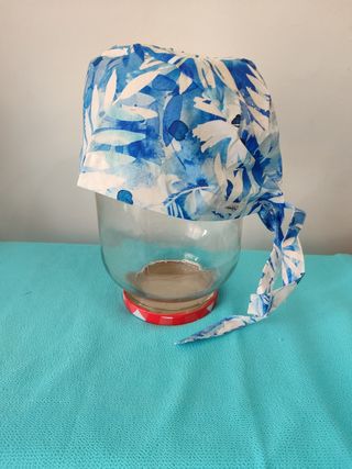 Gorro quirófano estampado azul