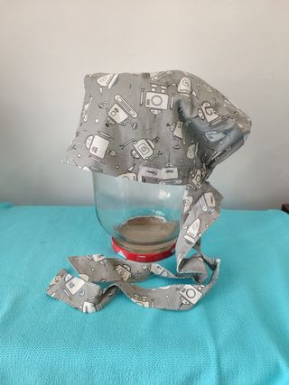 Gorro quirófano gris - robots