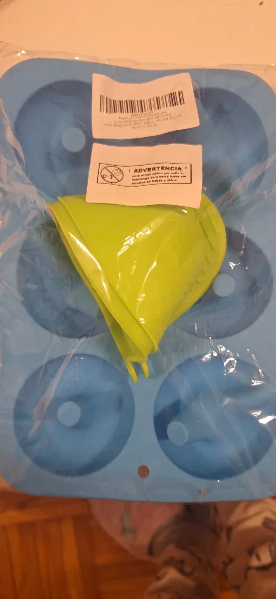 Moldes silicona donuts + guantes horno