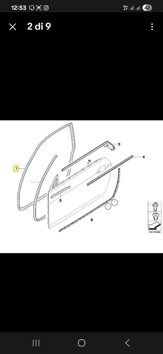 Guarnizione porta sinistra BMW E92