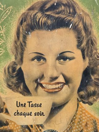Cartel Vichyflore: Anuncio antiguo café te bar