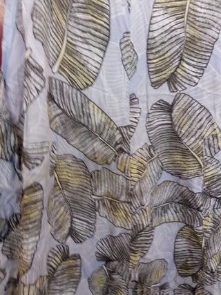 Vestido largo estampado hojas