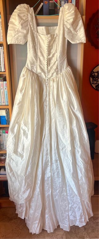 Vestido novia blanco talla S