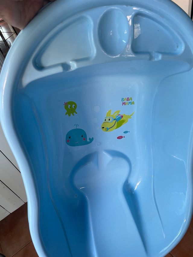 Bañera bebé azul - ergonómica