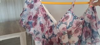 Vestido flores boda celebracion- Talla S