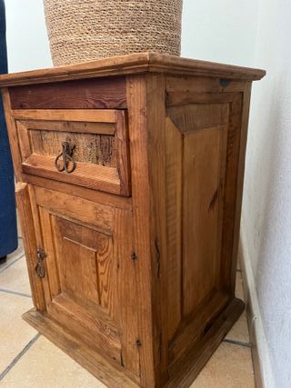 Mesita noche madera |  Mueble rústico