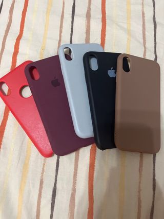 Fundas silicona iPhone XR (5 unidades)