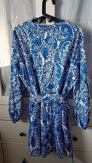 Vestido Zara Camisero Bordado TXL