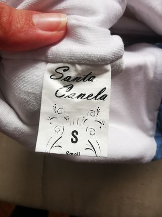 Falda vaquera azul y blanca, talla S