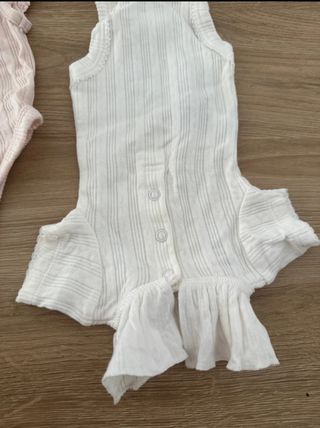 3 Bodys Bebé Rosa y Blanco