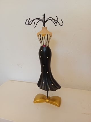 Maniquí joyero - negro y dorado