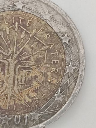Moneda 2€ Francia 2001 Arbol de la Vida