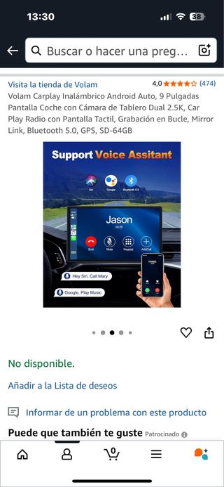 Pantalla coche smart creen, carplay