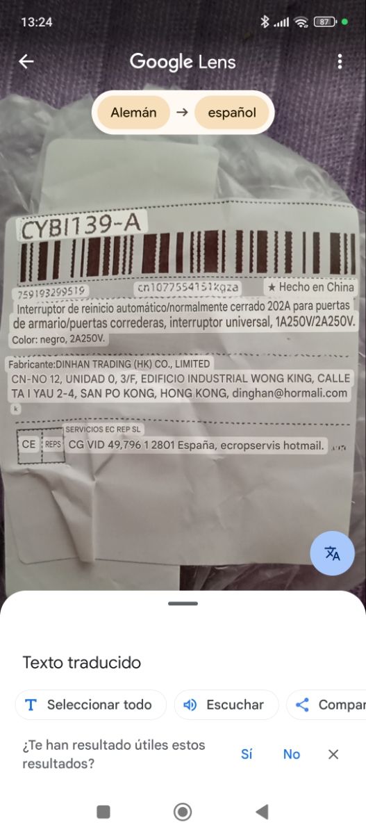 16unid. Interruptor 1A 250V - Pulsador