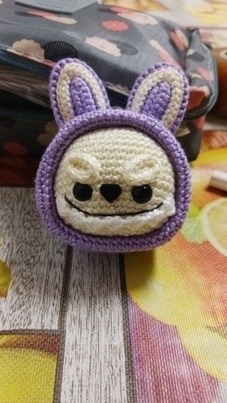 Llavero a crochet Labubu, elige tu color