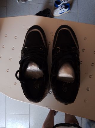 Zapatillas mujer negras nº36,con plataforma 