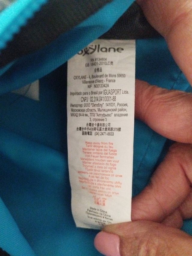 Mochila Btwin ciclismo negra-turquesa