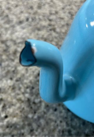 Tetera azul porcelana antigua