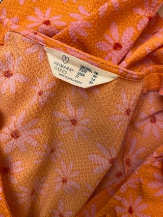 Vestido flores naranja