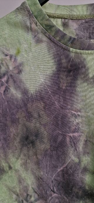 Camiseta tie-dye verde gris XL