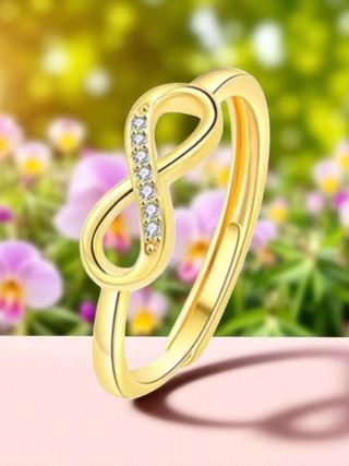 Anillo Infinito Dorado Ajustable