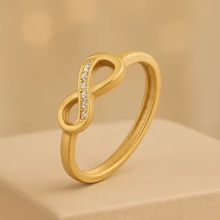 Anillo Infinito Dorado Ajustable