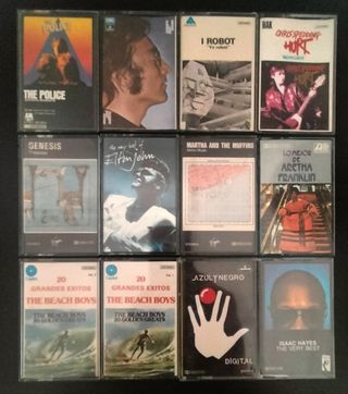 12 Casettes 70's-80's Pop Rock