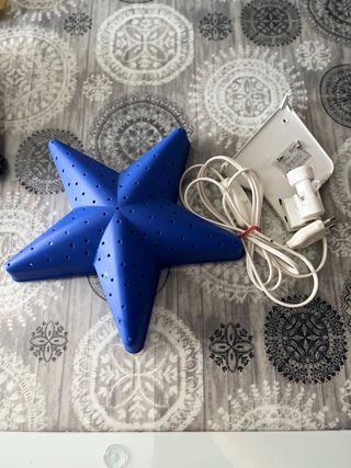 Lampara estrella Ikea azul