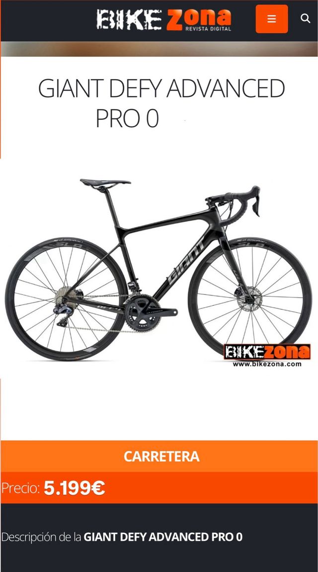 Giant Defy Advanced Pro 0 CARBONO de carreteta 