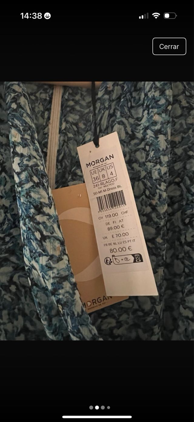 Vestido Morgan S - Azul/Verde