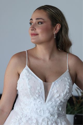 Vestido novia blanco - Talla M JUNTO CON VELO