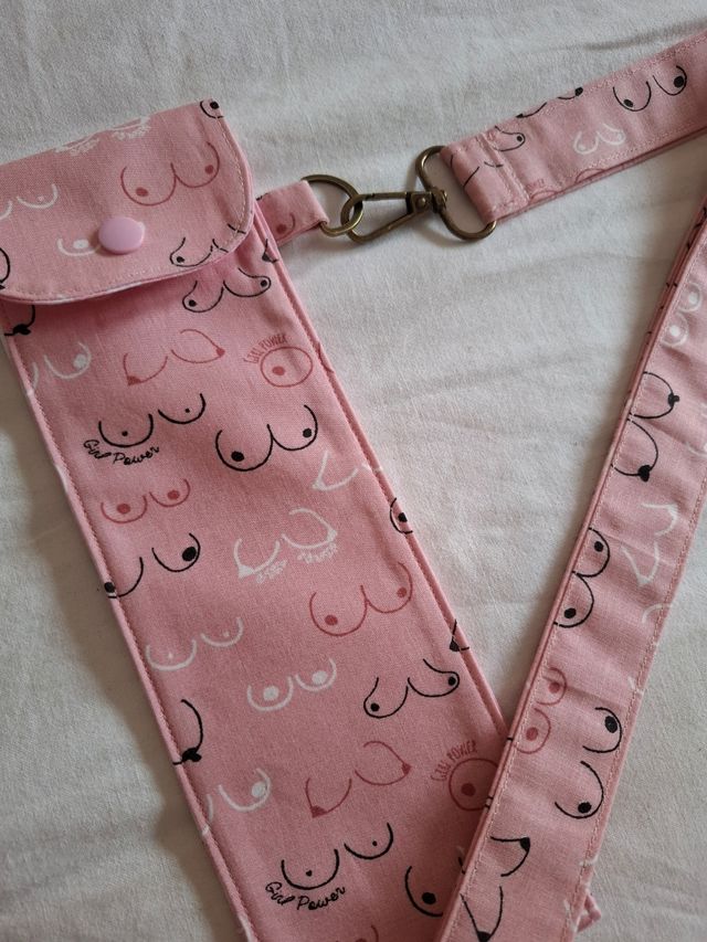 Funda abanico rosa - porta abanicos