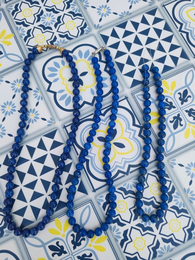 Collana lapislazzuli - 3 pezzi diversi blu