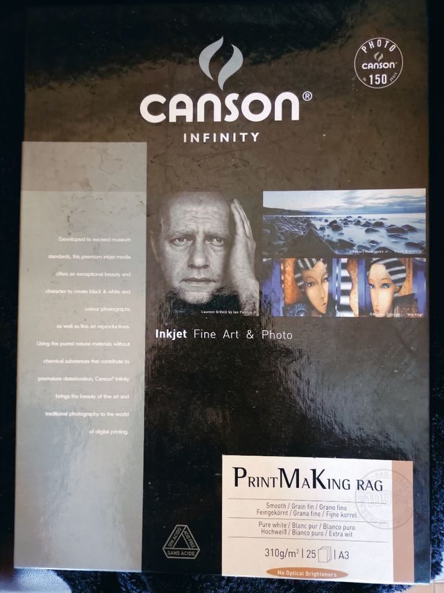 10 Hojas Papel Canson Infinity,  A3