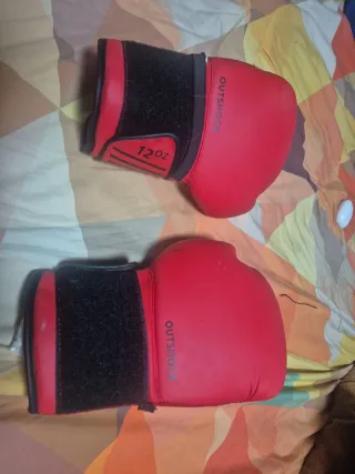 Guantes boxeo 12oz rojos
