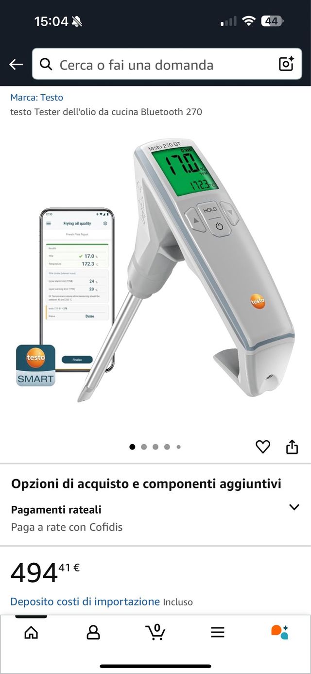 Tester Olio Cottura Testo 270