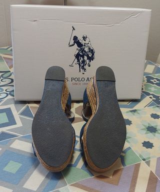 Sandalias cuña U.S. Polo Assn. azules