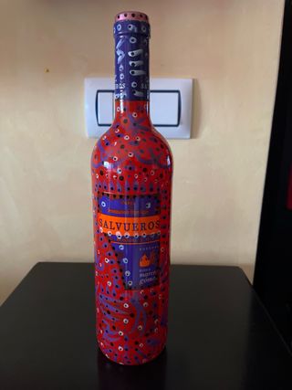 Botellas Decoradas a Mano, vacias.Distintos modelo