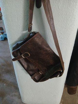 Bolso bandolera marrón vintage